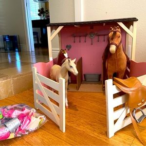 American Girl doll Horse and our generation stable!